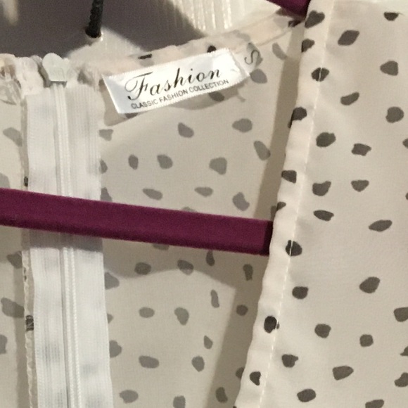 White and Black Spotted Romper. - Picture 3 of 16